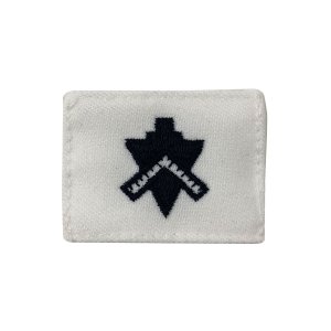 Navy Rating Badge: Striker Mark for BU Builder, white CNT for dress uniforms