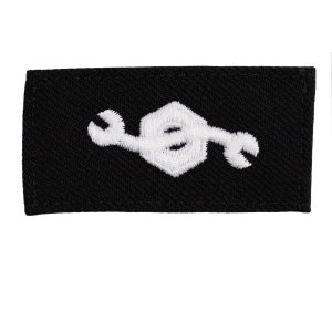 Navy Rating Badge: Striker Mark for CM Construction Mechanic, Serge for dress blue uniform