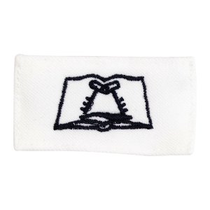 Navy Rating Badge: Striker Mark for CS Culinary Specialist, white CNT for dress uniforms