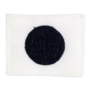 Navy Rating Badge: Striker Mark for EM Electricians Mate, white CNT for dress uniforms