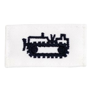Navy Rating Badge: Striker Mark for EO Equipment Operator, white CNT for dress uniforms