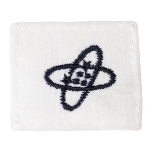 Navy Rating Badge: Striker Mark for ET Electronics Technician, white CNT for dress uniforms