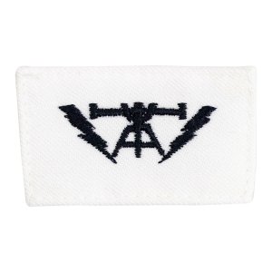 Navy Rating Badge: Striker Mark for FC Fire Controlman, white CNT for dress uniforms