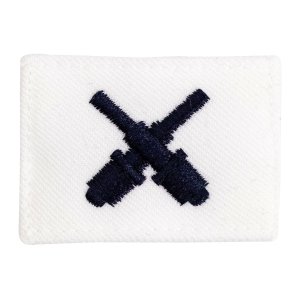 Navy Rating Badge: Striker Mark for GM Gunners Mate, white CNT for dress uniforms