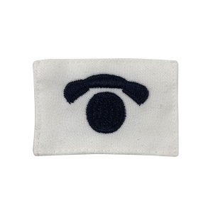 Navy Rating Badge: Striker Mark for IC Interior Communication Electrician, white CNT for dress uniform