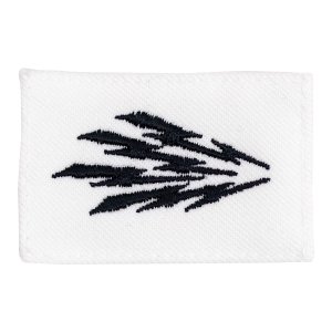 Navy Rating Badge: Striker Mark for IT Information Systems Technician, white CNT for dress uniforms