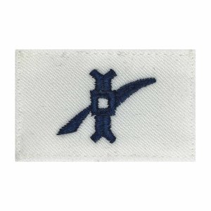 Navy Rating Badge: Striker Mark for LN Legalman, white CNT for dress uniforms
