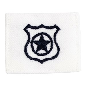 Navy Rating Badge: Striker Mark for MA Master at Arms, white CNT for dress uniforms