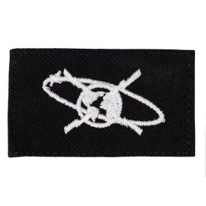 Navy Rating Badge: Striker Mark for MC Mass Communication Specialist, Serge for dress blue uniform