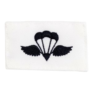 Navy Rating Badge: Striker Mark for PR Aircrew Survival Equipmentman, white CNT for dress uniforms
