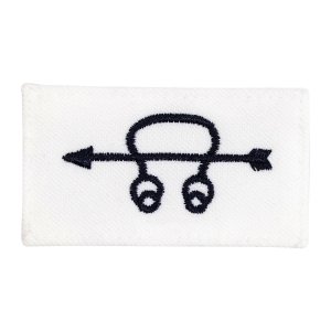 Navy Rating Badge: Striker Mark for ST Sonarman, white CNT for dress uniforms
