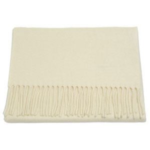 Navy Scarf: Winter, white acrylic