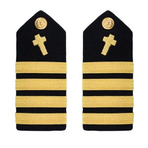 Navy Shoulder Board: Captain Christian Chaplain, male