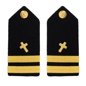 Navy Shoulder Board: Lieutenant Christian Chaplain, female
