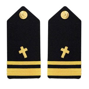 Navy Shoulder Board: Lieutenant Junior Grade Christian Chaplain, female