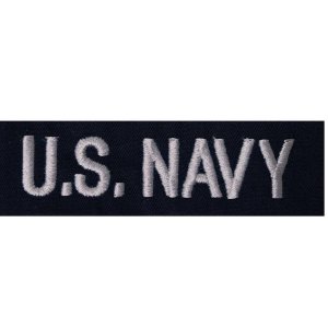 Navy Tape: US Enlisted, silver on coverall