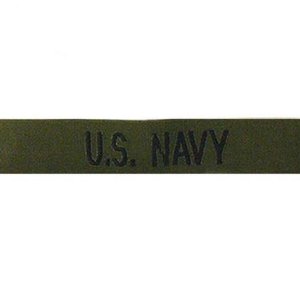 Navy Tape: US Navy, black on olive drab
