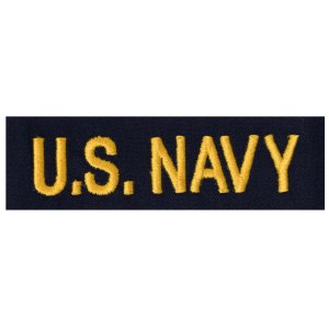 Navy Tape: US Officer, gold on coverall