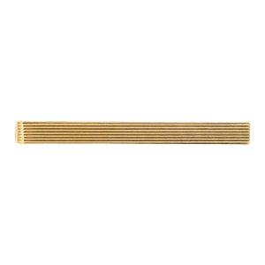 Navy Tie Clasp: Ribbed Gold