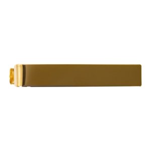 Navy Tie Clasp: Shiny Gold
