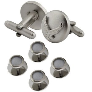 Air Force Cuff Links and Studs: Eagle Device