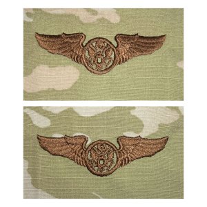 Air Force Embroidered Badge: Basic Aircrew, embroidered on OCP