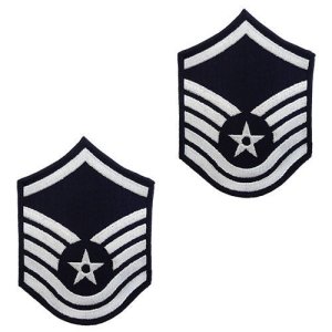 Air Force Embroidered Chevron: Master Sergeant, small color