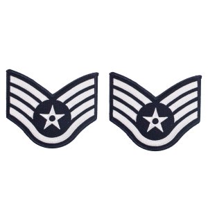 Air Force Embroidered Chevron: Staff Sergeant, large color