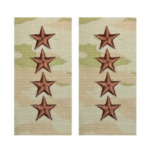 Air Force Embroidered OCP Sew On Officer Rank Insignia: General