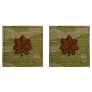 Air Force Embroidered OCP with Hook Officer Rank Insignia: Major