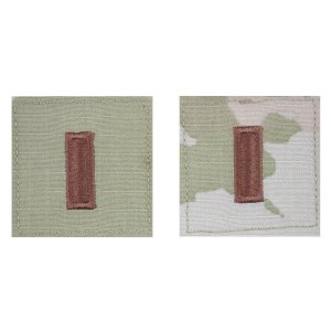 Air Force Embroidered OCP with Hook Officer Rank Insignia: Second Lieutenant