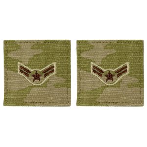Air Force Embroidered Rank: Airman First Class, OCP with hook