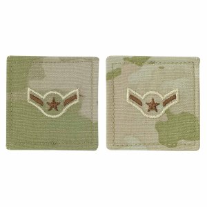 Air Force Embroidered Rank: Airman, OCP with hook