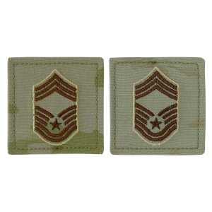 Air Force Embroidered Rank: Chief Master Sergeant, OCP with hook