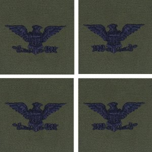 Air Force Embroidered Rank: Colonel, subdued fatigue