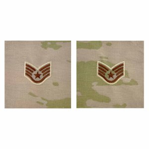 Air Force Embroidered Rank: Staff Sergeant, OCP Sew on