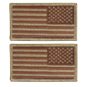 Air Force Flag Patch: United States of America, OCP spice brown and bagby green flag reversed with hook closure