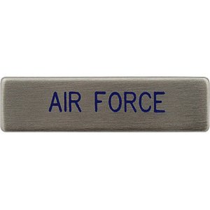 Air Force Name Plate: silver brushed