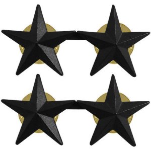 Air Force Officer Stars: black metal