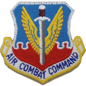 Air Force Patch: Air Combat Command, color with hook closure