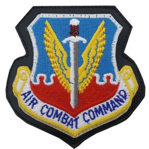 Air Force Patch: Air Combat Command, leather with hook closure