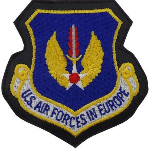 Air Force Patch: Air Forces In Europe, leather with hook closure