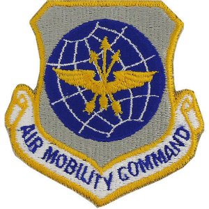 Air Force Patch: Air Mobility Command, color with hook closure