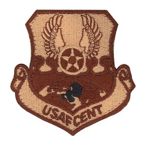 Air Force Patch: Central: USAFCENT, desert with hook closure