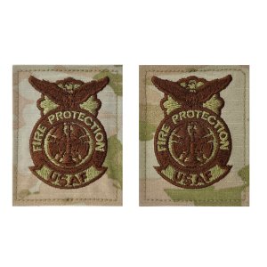 Air Force Patch: Fire Protection: Chief, OCP with Hook