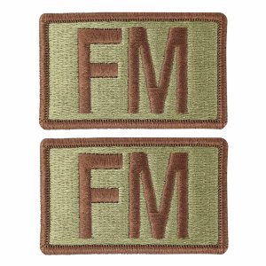 Air Force Patch: FM Letters, OCP with hook