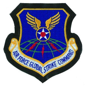 Air Force Patch: Global Strike Command, leather with hook closure