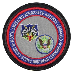 Air Force Patch: North American Aerospace Defense Command, leather with hook closure