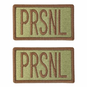 Air Force Patch: PRSNL Letters Spice Brown, OCP with hook