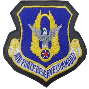 Air Force Patch: Reserve Command, leather with hook closure
